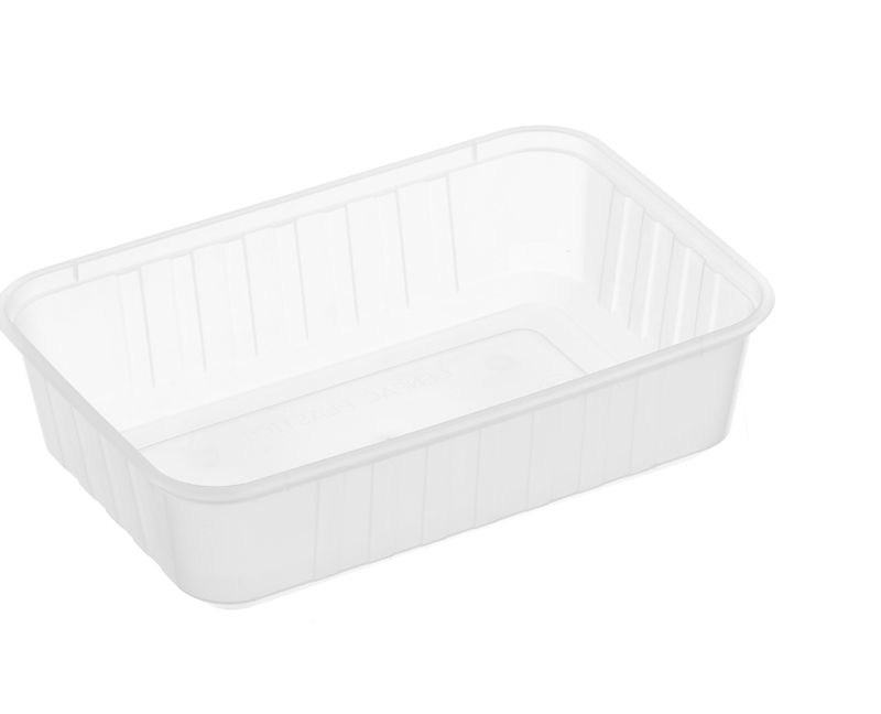 Large Rectangle Frosted Premium Takeaway Containers 750ml Freezer Grade (REB750) - SLEEVE=50 / BOX=500