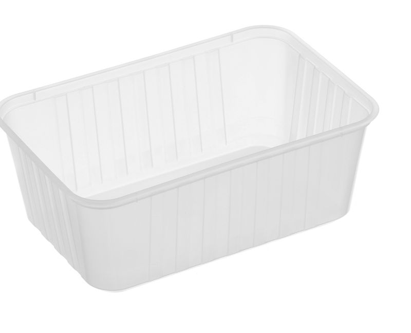 Large Rectangle Frosted Premium Takeaway Containers 1,000ml Freezer Grade (REB1000) - SLEEVE=50 / BOX=500