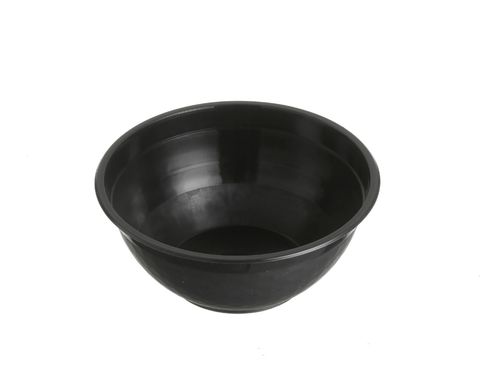 Round Black Premium Plastic Noodle Bowl 1050ml with 180mm Diameter - Box of 400