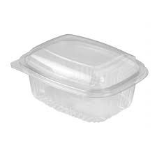 Small Clear Plastic Rectangle Container 500ml 187mm(L) x 126mm(W) x 60mm(H) (CFCS500) - Box of 250