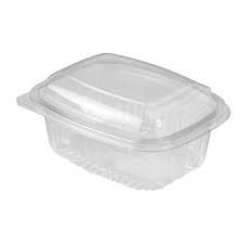 Small Clear Plastic Rectangle Container 500ml 187mm(L) x 126mm(W) x 60mm(H) (CFCS500) - Box of 250 (** Special Order **)