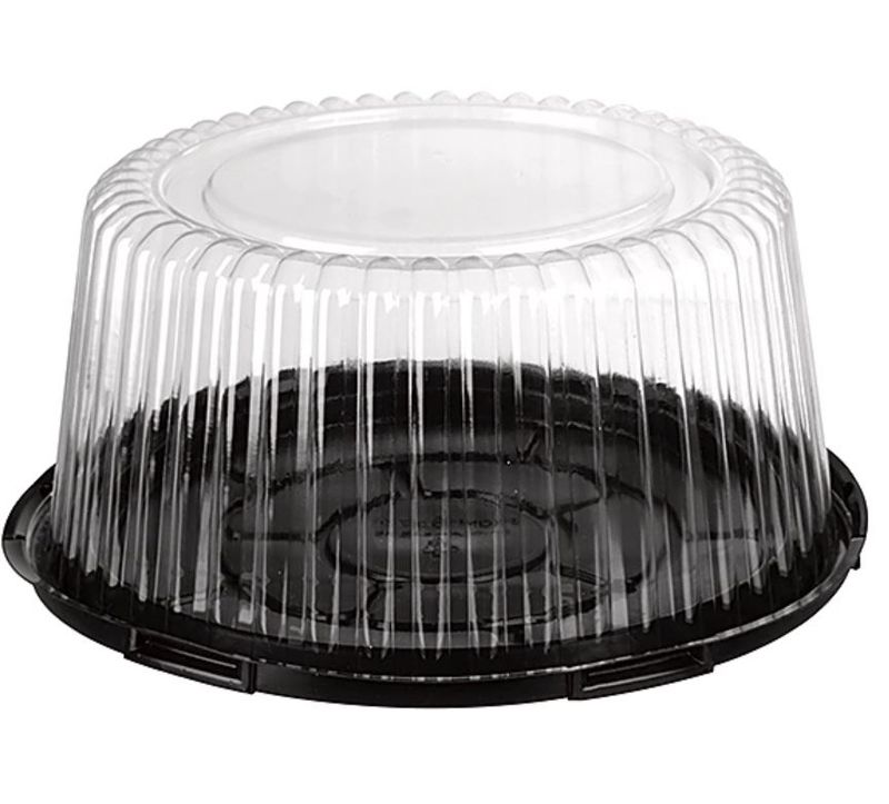 Large Clear Premium Cake Dome and Black Base 100mm(W) x 216mm(H) - Box of 50