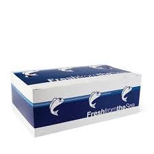 Detpak Printed Large Cardboard Fresh From Sea Fish & Chip Boxes - 250mm(L) x 150mm(W) x 90mm(W) - Box of 250