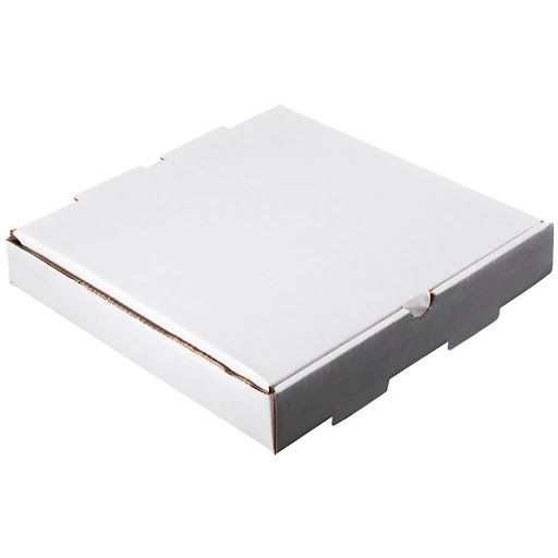 Flat Plain White Cardboard Pizza Boxes 15" / 38cm - Packet of 50