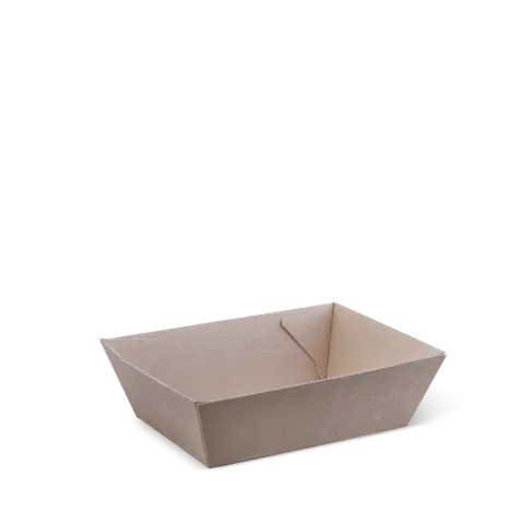 Eco Kraft Board Tray 1 Brown Cardboard 131mm(L) x 91mm(W) x 50mm(H) - SLEEVE=50 / BOX=500