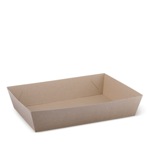 Eco Kraft Board Tray 5 Brown Cardboard 255mm(L) x 179mm(W) x 58mm(H) - Box of 100