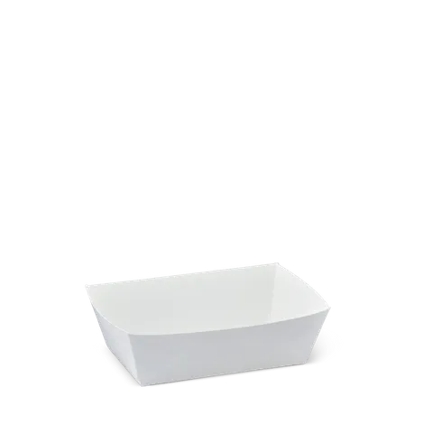 Detpak White Food Board Extra Small Tray 1 90mm(L) x 55mm(W) x 35mm(H) - Box of 1,000