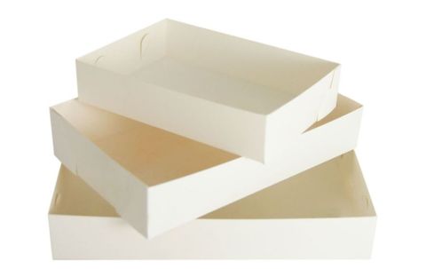 White Cake Tray No. 19 135mm(L) x 135mm(W) x 45mm(H) - Packet of 250
