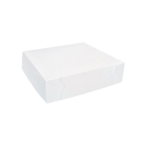 White Pastry / Cake Box 8" x 8" x 2.5" / 200mm(L) x 200mm(W) x 62.5mm(H) - Packet of 100
