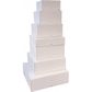 White Pastry / Cake Box 10" x 10" x 2.5" / 250mm(L) x 250mm(W) x 62.5mm(H) - Packet of 100