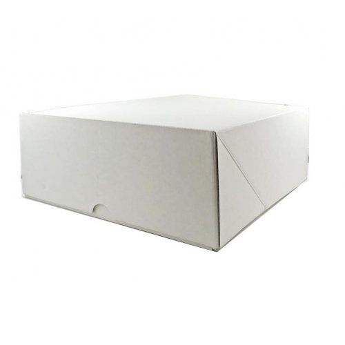 White Pastry / Cake Box 10" x 10" x 6" / 250mm(L) x 250mm(W) x 150mm(H) - Packet of 50