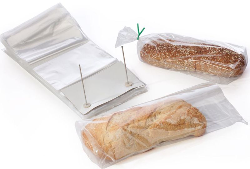 Wicketed Bread Bag Clear Plastic Bags 250mm(W) x 430mm(L) - BOX of 2,000