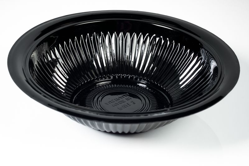 Black Plastic Serving Bowl 10" / 250mm Wide - Each