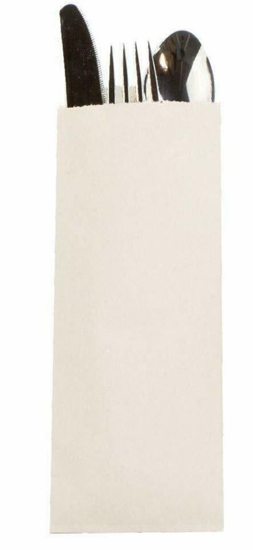 Cutlery Pouches White Cardboard - Box of 1,000