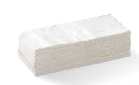 White 1Ply Ready 1/8 Fold GT Luncheon Serviettes 320mm x 320mm - Box of 3,000