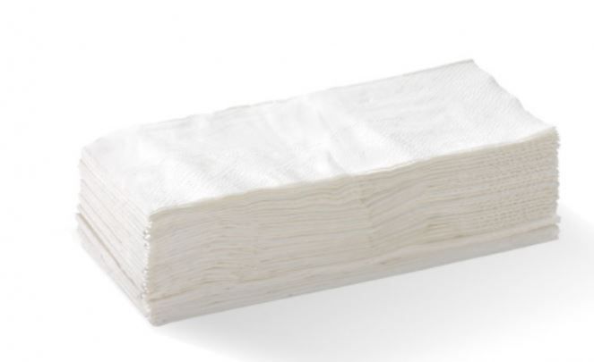 White 1Ply Ready 1/8 Fold GT Luncheon Serviettes 320mm x 320mm - Box of 3,000