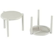 White Plastic Pizza Tables - Box of 1,000