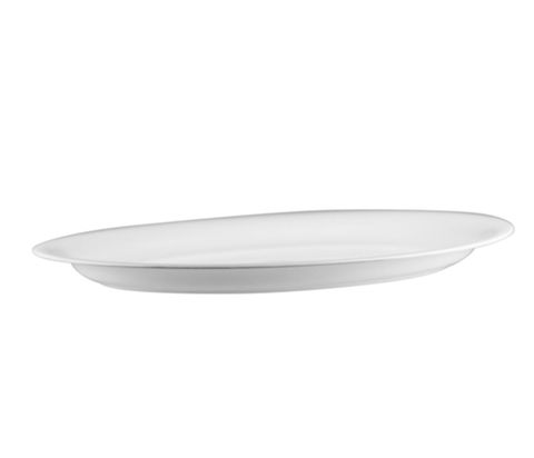 Small Platter Oval Plastic l White 39cm(L) - Box of 72