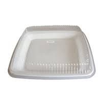 Plastic Clear Platter Lids Square 400mm - Box of 40