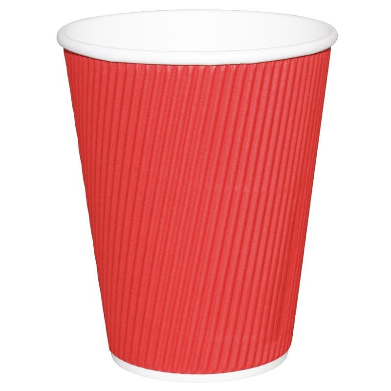 Red Hot Cup 8oz / 240ml Tall Smooth Double Wall Tall 90mm Rim - SLEEVE=25 / BOX=500