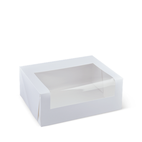 Detpak 6 Cupcake / Donut Window Box White - 255mm(W) x 200mm(L) x 100mm(H) - Box of 100