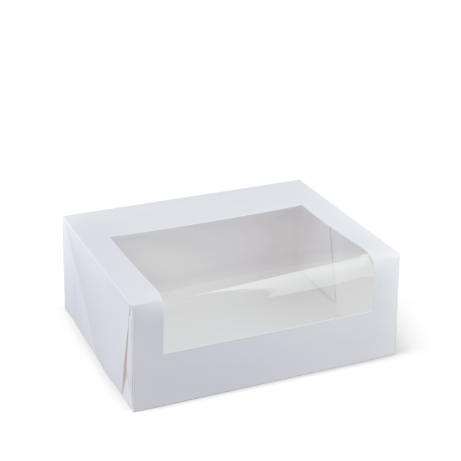 Detpak 6 Cupcake / Donut Window Box White - 255mm(W) x 200mm(L) x 100mm(H) - Box of 100