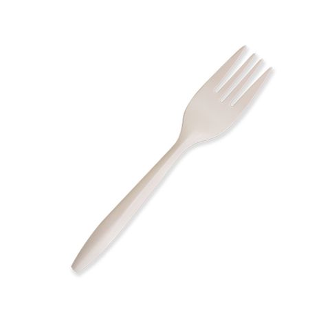 Future Friendly Premium 70% Bioplastic PSM Fork - Natural - Box 1,000 **(Restricted Use Item - Qualifying Customers Only)