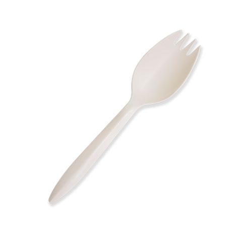 Future Friendly Premium 70% Bioplastic PSM Spork - Natural - Box 1,000 **(Restricted Use Item - Qualifying Customers Only)