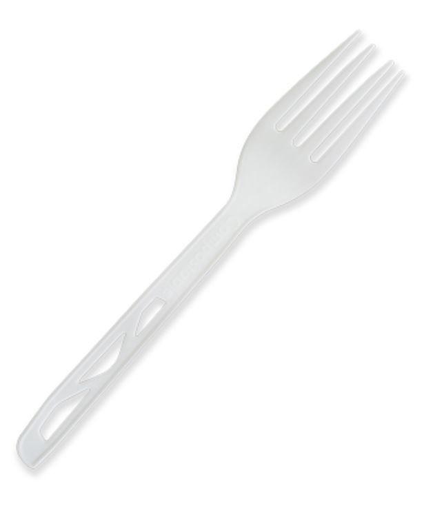Future Friendly Heavy Duty 17cm 100% CPLA Fork - White - SLEEVE=100 / BOX=1,000 **(Restricted Use Item - Qualifying Customers Only)