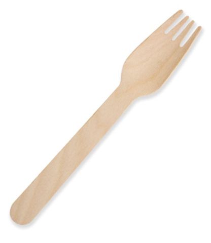 Premium Enviro Friendly Natural Wooden Birchwood 16cm Fork - SLEEVE=100 / BOX=1,000
