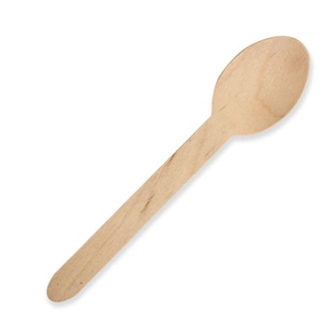 Premium Enviro Friendly Natural Wooden Birchwood 16cm Spoon - SLEEVE=100 / BOX=1,000