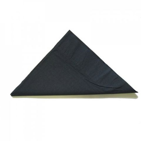 Black 2 Ply Coloured 1/4 Fold Luncheon Serviettes 320mm x 320mm - Box of 2,000