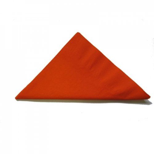 Orange 2 Ply Coloured 1/4 Fold Luncheon Serviettes 320mm x 320mm - Box of 2,000