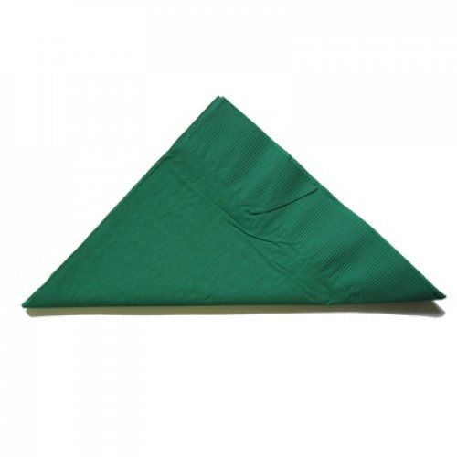 Pine Green 2 Ply Coloured 1/4 Fold Luncheon Serviettes 320mm x 320mm - Box of 2,000