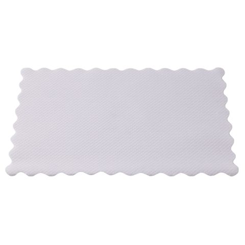 White Traymat Scalloped Edge Small 430mm x 305mm - Box of 1,000