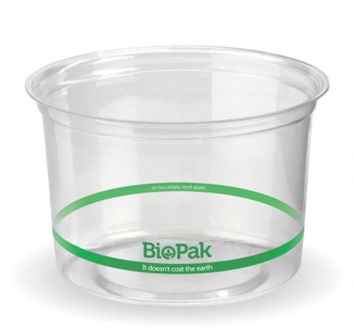 BioPak 500ml Clear Bio Bowl Deli Containers- Box of 500