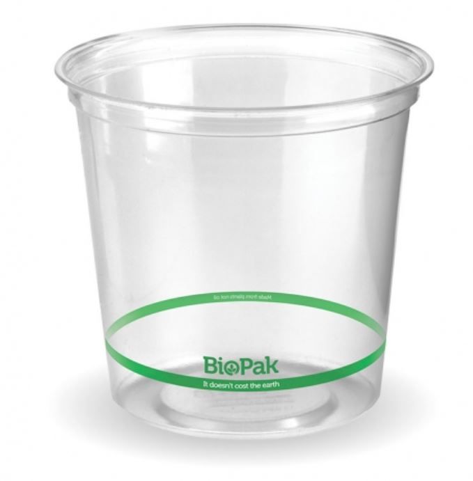 BioPak 700ml Clear Bio Bowl Deli Containers - Box 500