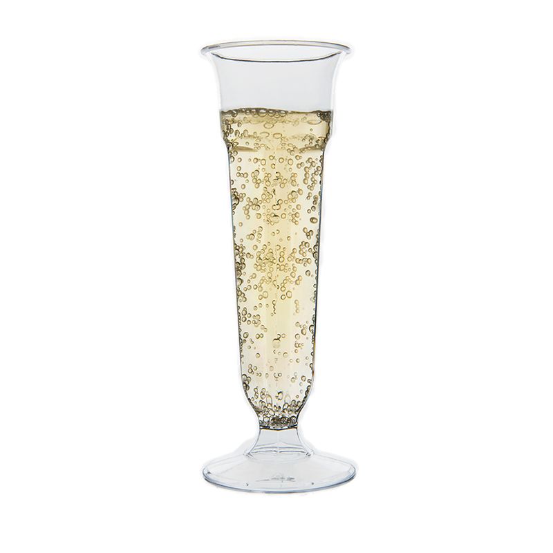 ROMAX Eco Friendly Premium Plastic Champagne Flute Cups 125ml - Box 216