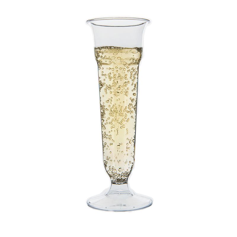 ROMAX Eco Friendly Premium Plastic Champagne Flute Cups 125ml - Box 216
