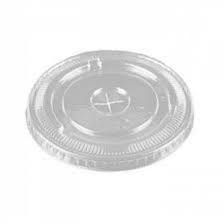 Clear Plastic RPET Flat Lid 78mm to suit 10z-10oz Clarity RPET Cups - SLEEVE=50 / BOX=1,000