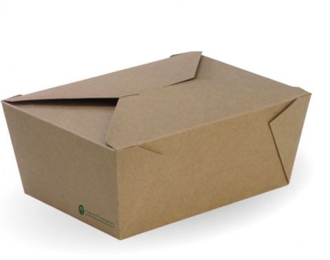 Biopak Extra Large Bioboard Lunch Box 216mm(L) x 157mm(W) x 90mm(H) - Box of 200