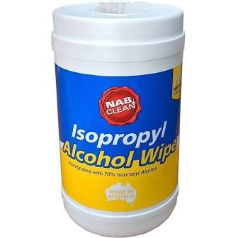 Alcohol / Isopropyl Wipes Dispenser Pack 14cm x 42cm in Plastic Container - Pack of 75