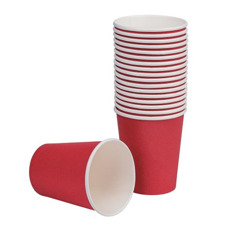 Red Hot Cup 16oz / 475ml Tall Smooth Double Wall Tall 90mm Rim - SLEEVE=25 / BOX=500