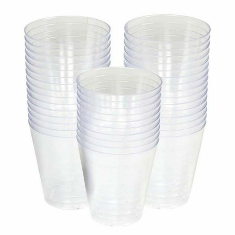 Clear Plastic 30ml Shot Glasses - Packet of 50