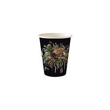 BioPak 8oz / 240ml Single Wall Art Series 90mm Diameter Coffee Cups - Box of 1,000