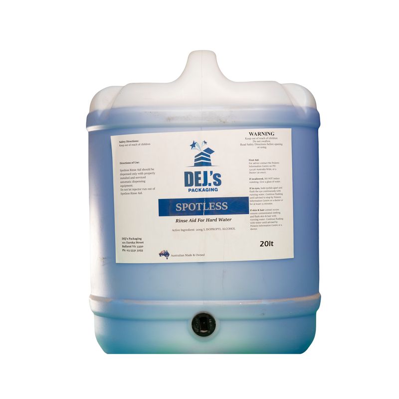 DEJ Spotless 20lt Premium Rinse Aid Liquid