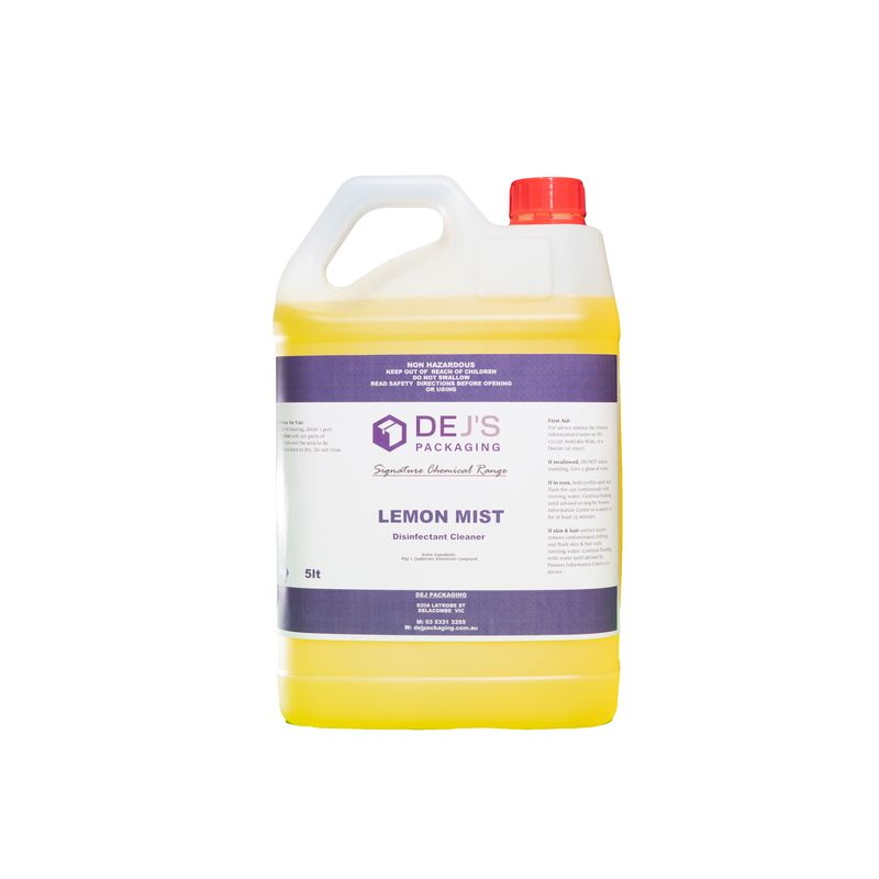 DEJ Lemon Mist Disinfectant 5lt Premium Disinfectant / Sanitizer