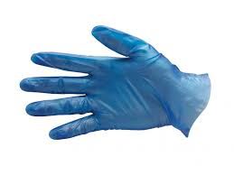 Gloves Vinyl Blue Powder Free Large - PACK=100 / BOX=1,000