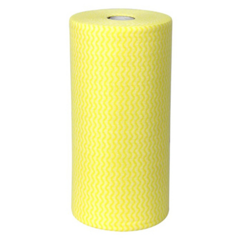 Yellow Premium EXTRA Heavy Duty Cleaning Wipes 80 Sheets Per Roll 300mm x 500mm