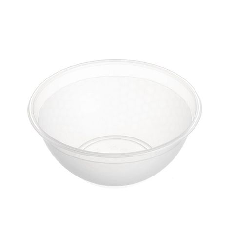 Round Clear Premium Plastic Noodle Bowl 900ml with 180mm Diameter - Box of 400